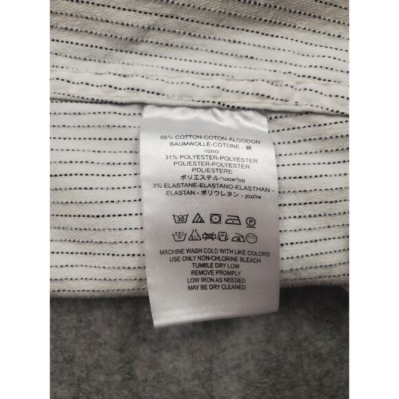 Women's Free People White & Black Pinstripe Mini Skirt Size 0 Stretchy - Picture 5 of 7